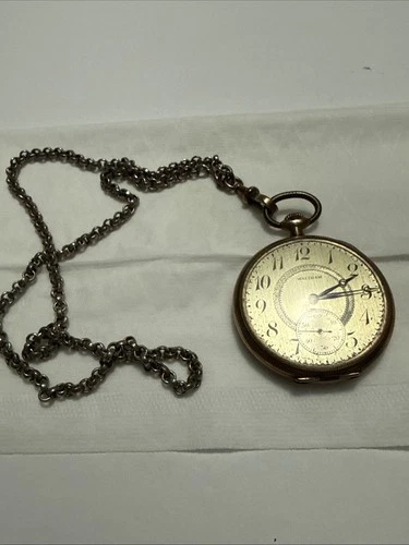 Antique Working Waltham Pocket Watch Open Face