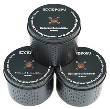 Gun Safe Dehumidifier 200g Silica Gel Desiccant Canister Black Aluminum Shell