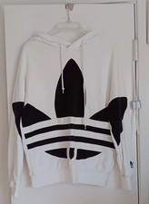 Youth Hoodie Adidas Size Small White Black Pullover Sweatshirt