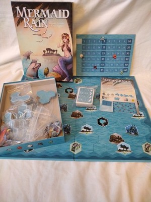 MERMAID RAIN BRETTSPIEL von Z-Man Games 2011 vollständig & sehr guter Zustand