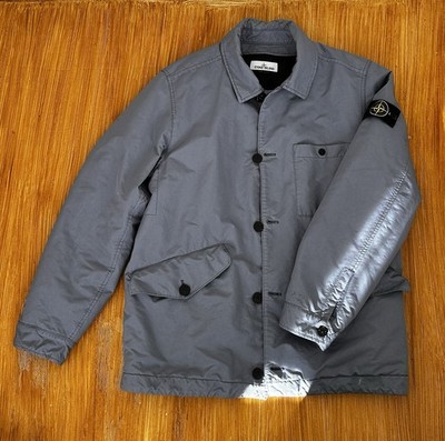Stone Island 2021 DAVID-TC Men's Navy Blue Work Jacket  XL Oasis Brit Pop