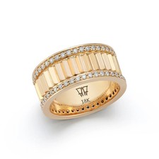 Walters Faith 'CLIVE' Fluted Band Ring 10mm
