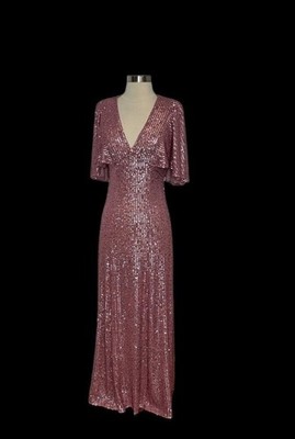 Three Floor NWT SAMPLE Sequin Dress Size 2/4 -pink- MSRP $400