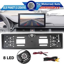 IR 170° Rückfahrkamera Kennzeichenhalter Nummernschild Auto 8-LED Einparkhilfe