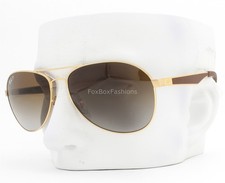 Ray-Ban Aviator Sunglasses RB3549 001/T5 Shiny Gold Polarized Brown 61mm w/case