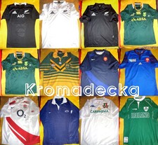 Lotto 12 maglie rugby nazionali All Blacks-Francia-South Africa-Australia-Scozia