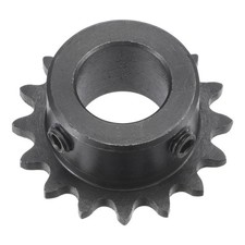 16 Teeth Sprocket 1/4" Pitch, 15mm Bore Carbon Steel with Set Screws