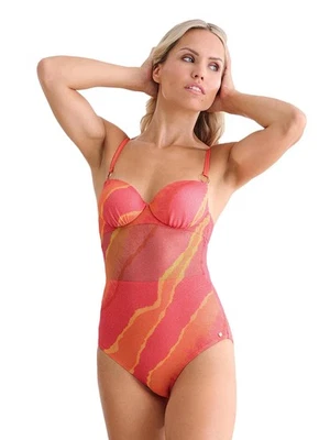 Lisca Badeanzug mit Schale Atlantida Gr. 38-44 B-E, Flamingo und Mint - Bild 1 von 3