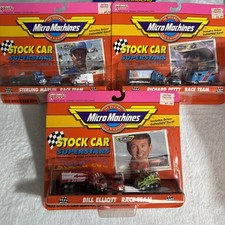 Vtg Micro Machines Stock Car Superstars Lot Sterling Marlin Richard Petty Set 3