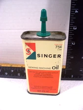 Vintage "SINGER SEWING MACHINE Oil" 75 cent Can - Unopened - Made in U.S.A.