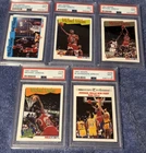 1991 HOOPS MICHAEL JORDAN PSA 9 5 CARD LOT  #306 #317 #455 #536 #544