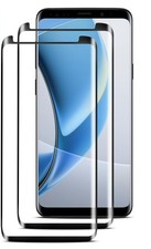 2-Pack Tempered Glass for Samsung Galaxy S8/S9, 3D Curved, Scratch Resistant