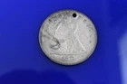 1871 P Silver Seated Liberty Dollar HOLED