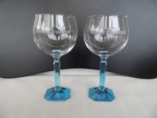 2 x Bombay Sapphire Gin & Tonic Drinks Bar Glasses Blue Stem ( More Available )