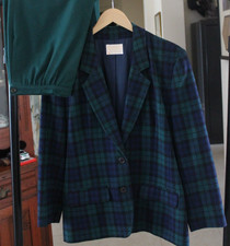 Vintage Pendleton Wool Blazer 12 Skirt 14 Suit Set USA Women  s