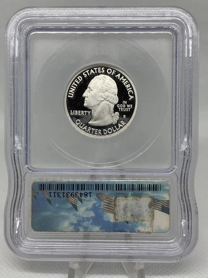 2009-S Proof Guam Quarter ICG PR-70 DCAM Silver First Day OF Issue. - Image 2 of 2