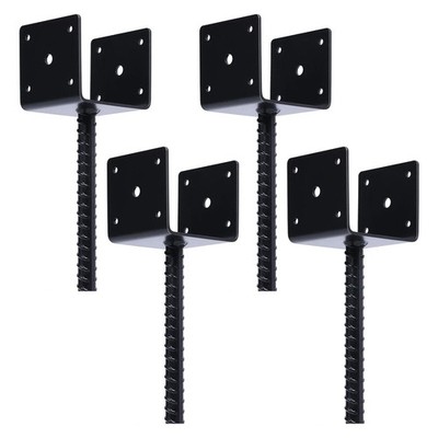 Concrete Fence Post Base 4x4 inches 4 Pack, Fence Post Anchor Holder Pergola ...