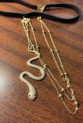 Body Jewelry Snake Gothic Risqué Gold Tone  Chain Garter Leg Thigh