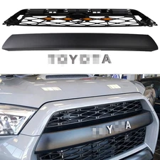 Front Bumper Grill For 4Runner 2016-2019 SR5 TRD Pro Style Grille Black w/letter