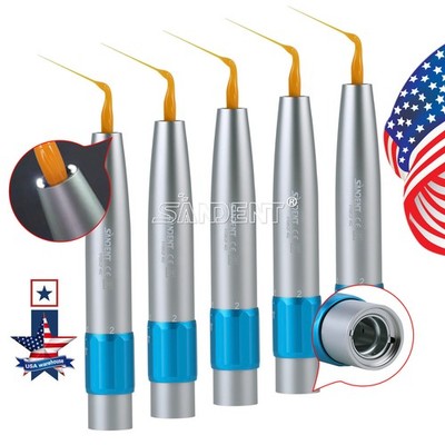 Dental Fiber Optic Sonic Air Scaler Handpiece with 3 Tips Fit KaV LED Coupling