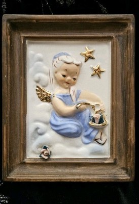 Angel Libra Wall Pocket Napco Your Lucky Star Blue Japan 