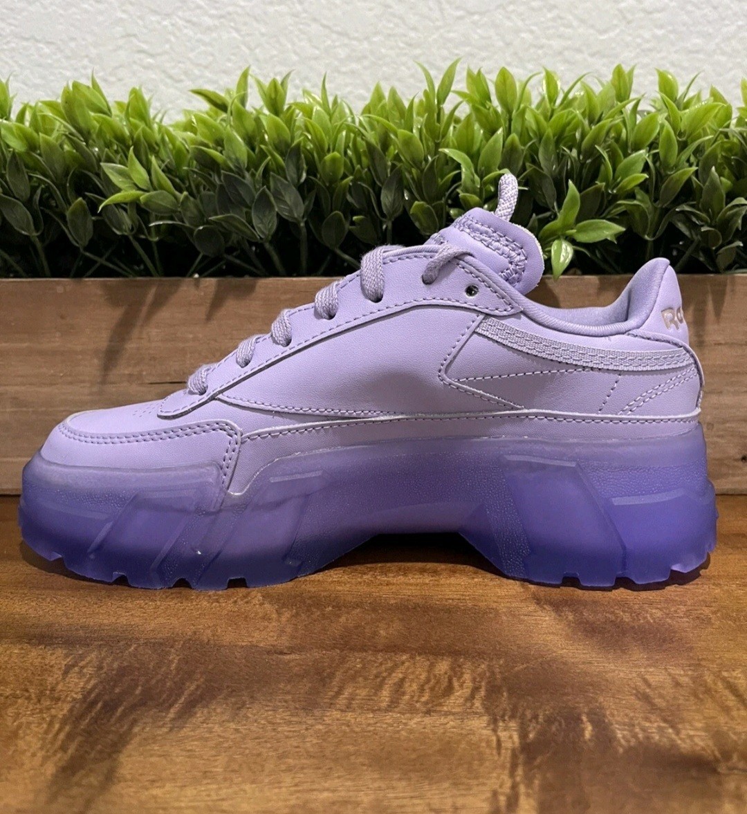 New Reebok Club C Cardi B Sneakers Crisp Purple GX5027 Size Youth 5.5 Women's 7  thumbnail 6