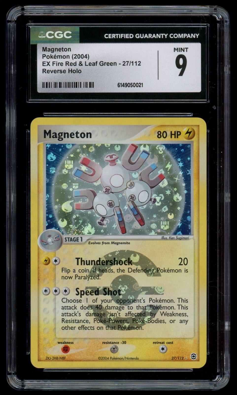 CGC 9 Pokemon Japanese Magneton 27/112 EX Fire Red & Leaf Green Reverse Holo