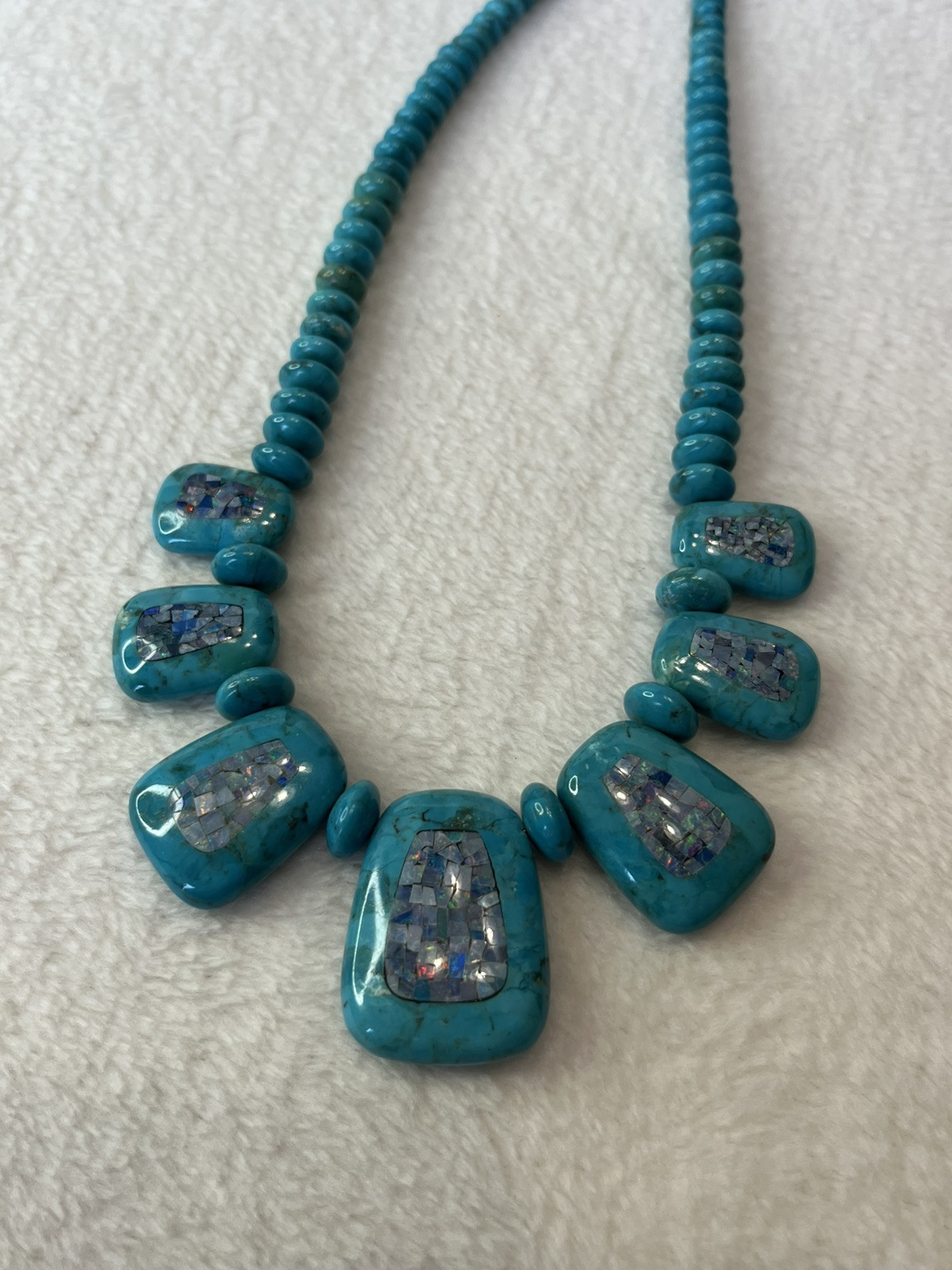 Turquoise Opal Statement Necklace - image 2
