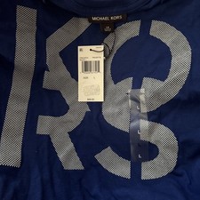 Men's NWT Michael Kors Resort 1 Twilight Blue Crew Neck Short Sleeve Size M