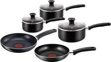 Tefal 5‑Piece Non‑Stick Cookware Set – Saucepans & Frying Pans with Lids