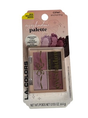 LA Colors Eyeshadow Palette Enchanting 4 Color Pink Mauve Shimmer New