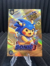 Sonic 3 (Pikachu) #E32 - Gold Holo Box Hit Electric Pikachu Cosplay - Pokemon