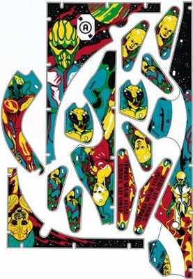 Alien Poker (Williams) Playfield Plastic Set 30C-501-XX, Code: PPS-30C-501-XX