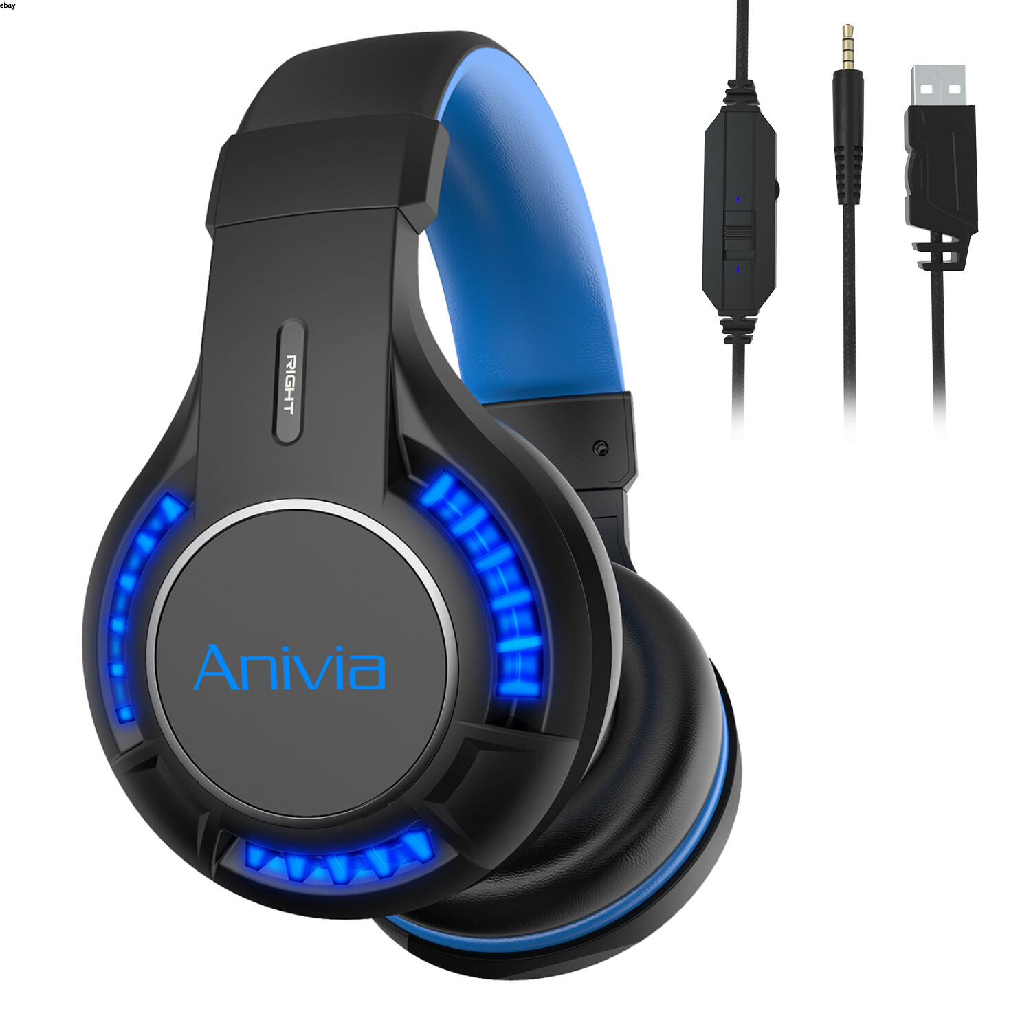 Gaming Headset with microphone and volume control 3.5mm Audio jack for Xbox one-image