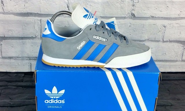 grey adidas samba super trainers