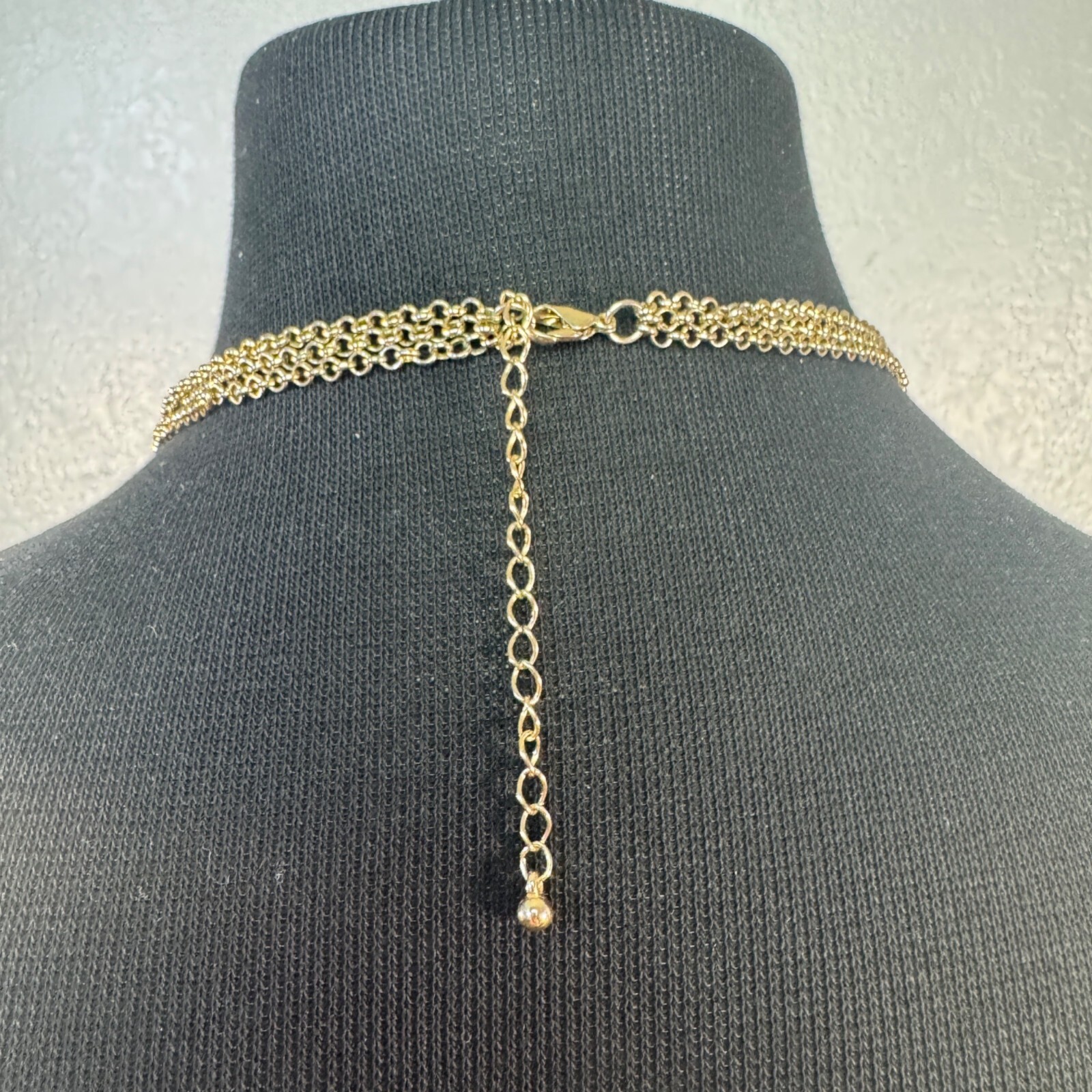 Bold Orange Teardrop Beaded Multi-Layer Necklace … - image 4