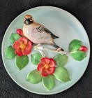 Vintage Decorative 3D Bird and Flower Wall Plate
