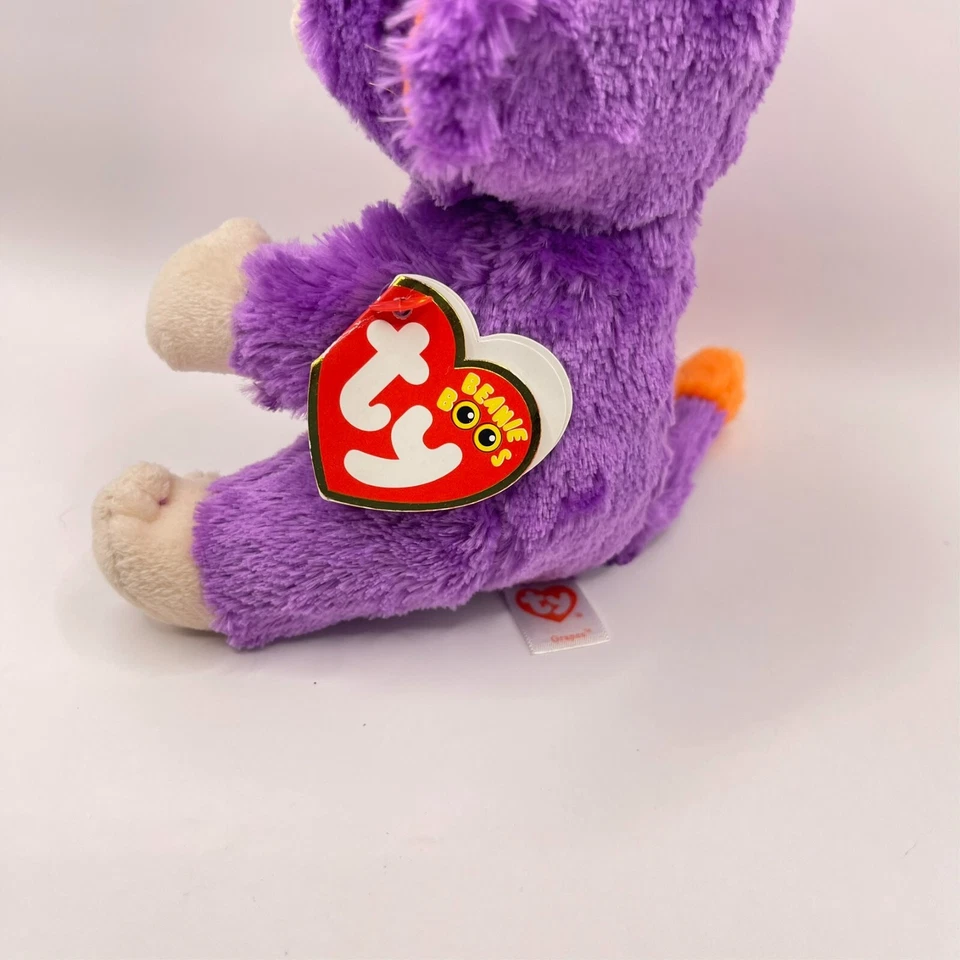 TY Beanie Boo Grapes the Monkey Regular Size Collectible Tag Attached - image 4 of 4