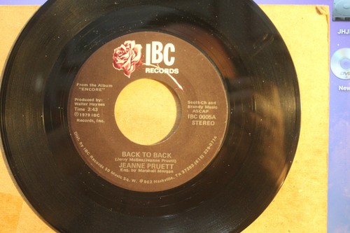 JEANNE PRUITT---BACK TO BACK  (1979 COUNTRY TOP SONG) - Picture 1 of 2