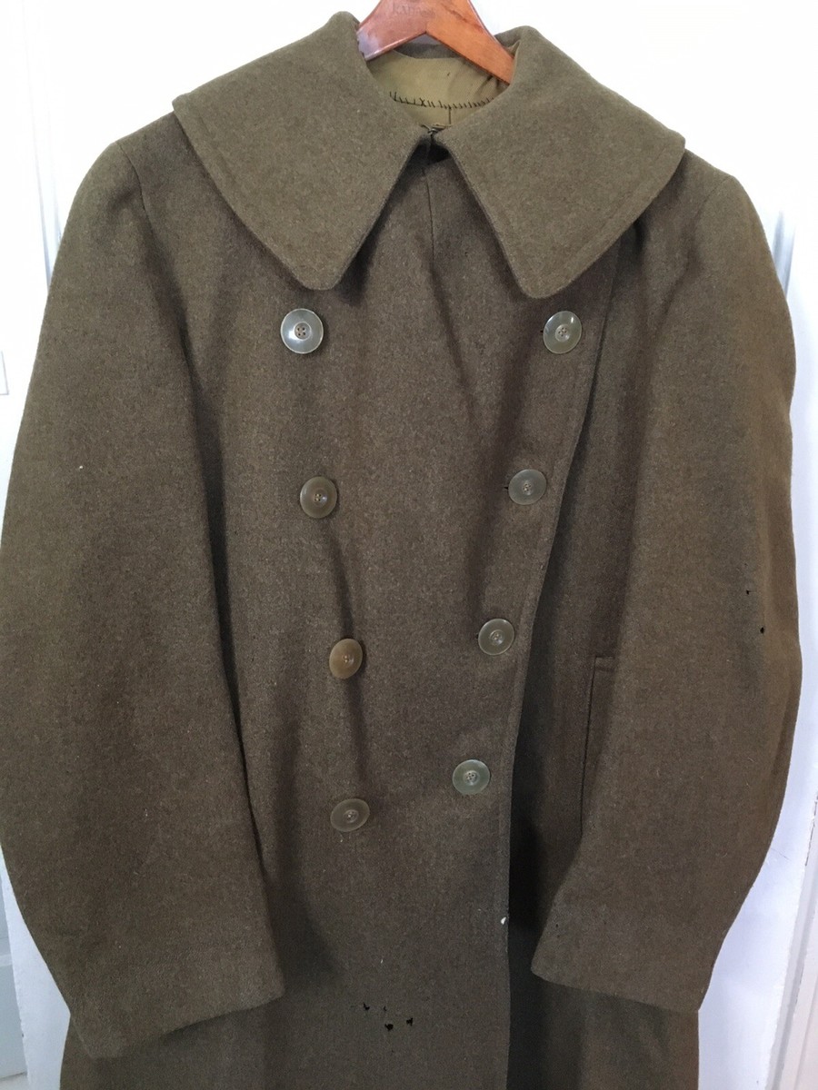 WWI US Army Officer's Overcoat LARGE SIZE ! | eBay