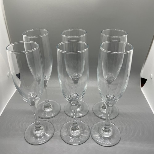 Libbey Embassy Flutes/Coupes & Wine Glasses, 6 oz, Pack of 6