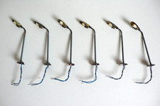 MARKLIN "HO"   LOT DE 6 LAMPADAIRES    MÉTAL  DÉCOR RÉSEAU TRAINS  BÉ  Ht 7,5 cm
