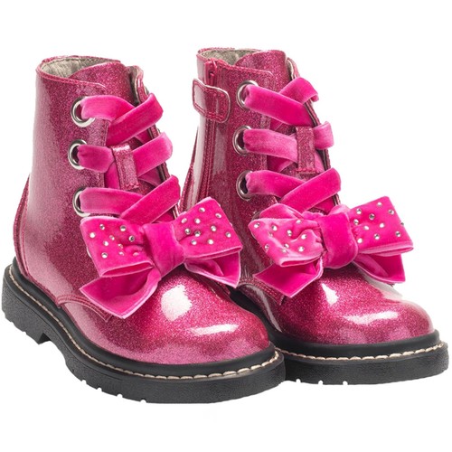 Lelli Kelly LK6522 (SN01) Fior Di Fiocco Glitter Fuxia Large Bow Ankle  Boots | eBay