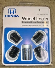 Genuine OEM Honda 22mm Black Chrome Wheel Lock Set Locks 08W42-TG7-100A