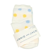 Janie and Jack Boys Girls Socks Nautical Ship Wheel Blue Yellow White 6-12M