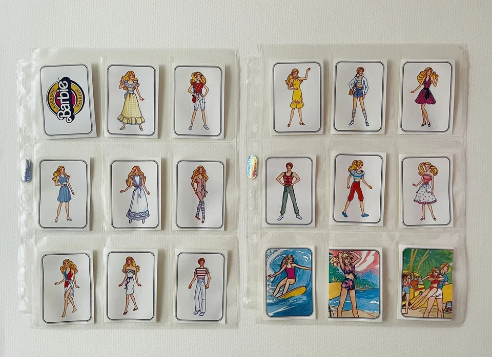 Barbie 1983, collection complète de 216 autocollants album fabriqué par Panini - Photo 4/4