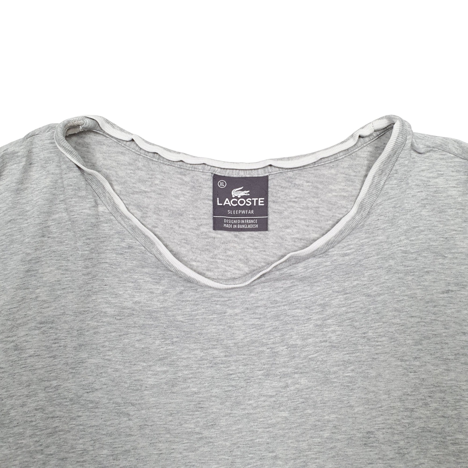 LACOSTE Grey T Shirt Tee Short Sleeve Cotton Mens XL image 3