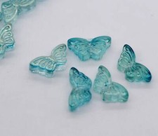 15MM Turquoise Butterfly Speckled Colored Glass Beads