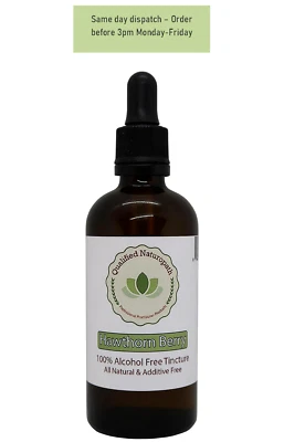 QUALIFIED NATUROPATH 110ml - Hawthorn Berry Herbal Tincture (Alcohol & Glycerin Free) – Glass Bottle