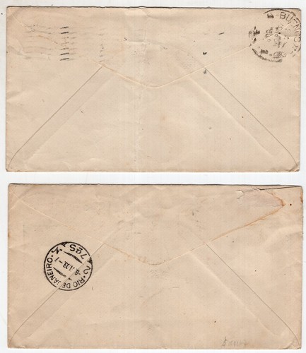 USA, 1908, 2 POSTAL STATIONERIES TO ARGENTINA, WALL STREET (NEW YORK) CANCEL - Picture 2 of 2